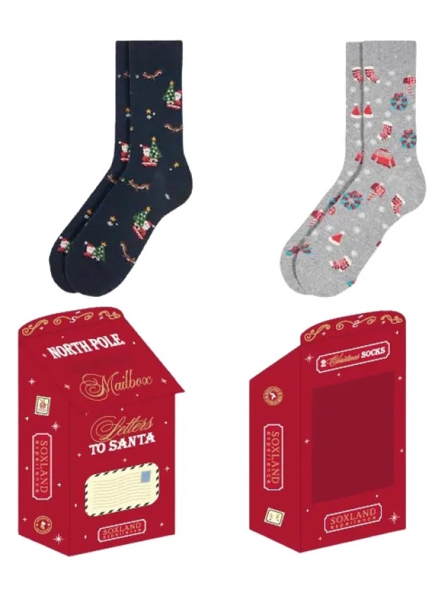 PACK CALCETIN MUJER BUZON NAVIDAD SOXLAND