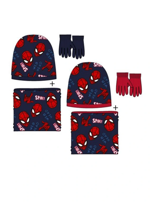 CONJUNTO GORRO+BUFANDA+GUANTE SPIDERMAN